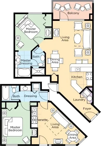 NEW -Wyndham Nashville 2 BR Lockoff Mobility – 3 nights Aug 16-19