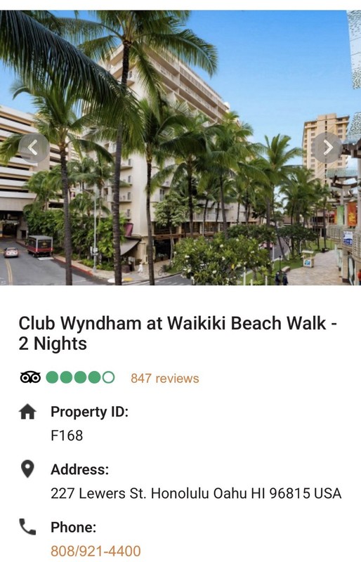 Club Wyndham Waikiki Beach Walk (2 Nights) May 1-3 Bedroom Sleeps 4 Hawaii
