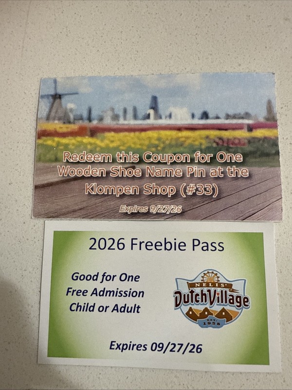 Nelis Dutch Village 3 One Day pass and souvenir Holland Michigan gallery