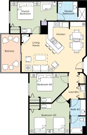 Wyndham Glacier Canyon- 3 bedroom deluxe - August 24-28 - Wilderness waterpark
