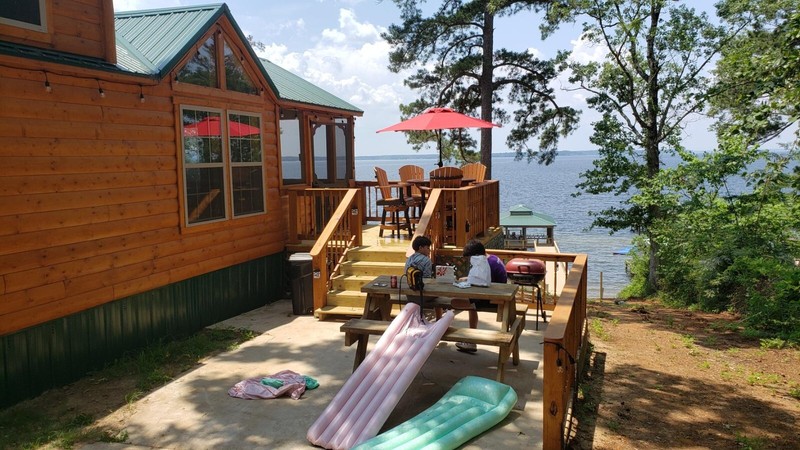 Toledo Bend Lakefront Vacation Rental Cabin - Boathouse, Sunsets, Water Sports gallery
