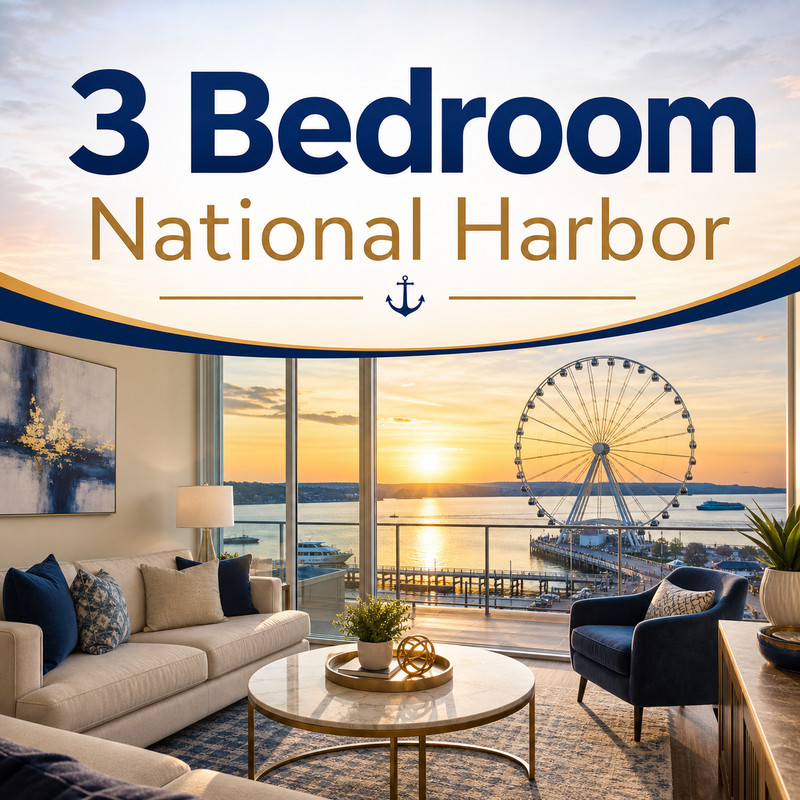 Wyndham National Harbor 3BR Condo Sleeps 10 Near DC & MGM Casino 8/3 3 nights