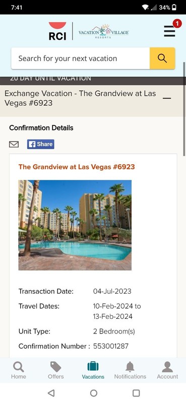Las Vegas Grandview Timeshare 3 nights/$1000 – (2Bed/2Bath Sleeps 8) Super Bowl